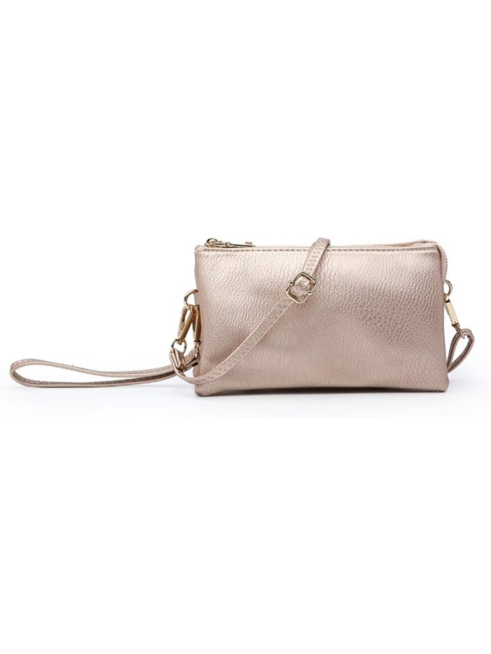 Vegan Leather Crossbody Bag for Women | Stylish Wristlet Clutch with 2 Straps